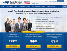 Tablet Screenshot of ncinsurancelicense.com